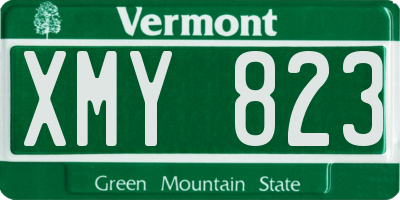 VT license plate XMY823