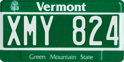 VT license plate XMY824