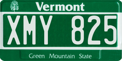 VT license plate XMY825