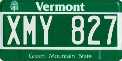 VT license plate XMY827