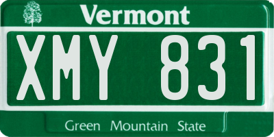 VT license plate XMY831
