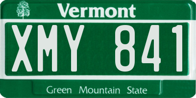 VT license plate XMY841