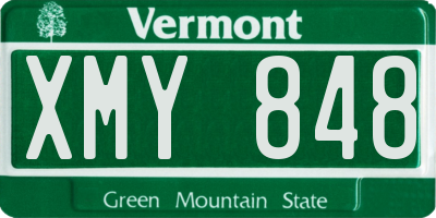 VT license plate XMY848