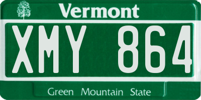 VT license plate XMY864