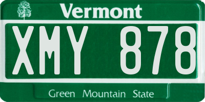 VT license plate XMY878