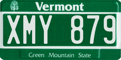 VT license plate XMY879