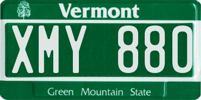 VT license plate XMY880