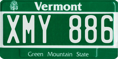 VT license plate XMY886