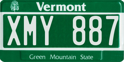 VT license plate XMY887