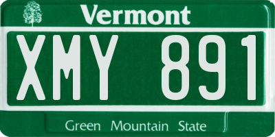 VT license plate XMY891