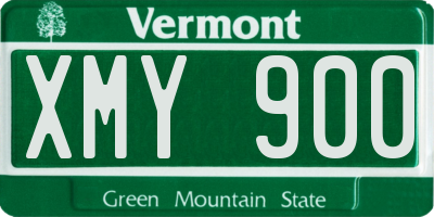 VT license plate XMY900