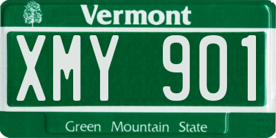 VT license plate XMY901