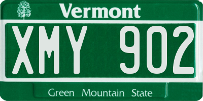 VT license plate XMY902