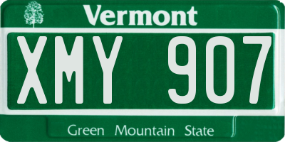 VT license plate XMY907