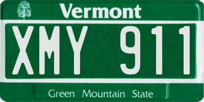 VT license plate XMY911