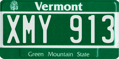 VT license plate XMY913