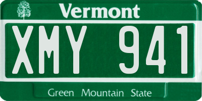 VT license plate XMY941