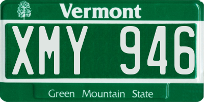 VT license plate XMY946