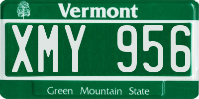 VT license plate XMY956