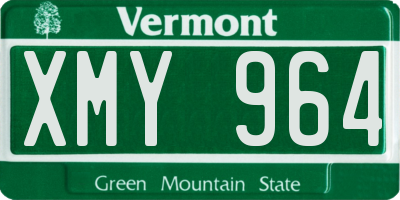 VT license plate XMY964