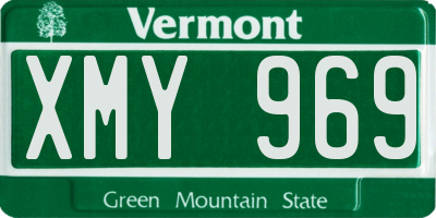 VT license plate XMY969
