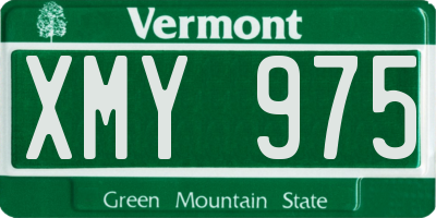 VT license plate XMY975