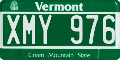 VT license plate XMY976