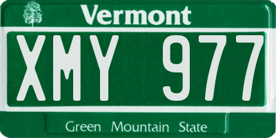 VT license plate XMY977
