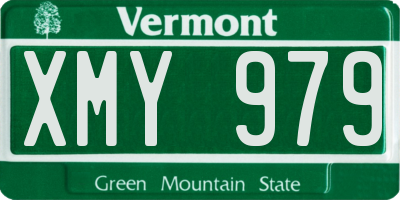 VT license plate XMY979