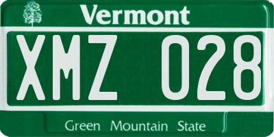 VT license plate XMZ028