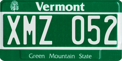 VT license plate XMZ052