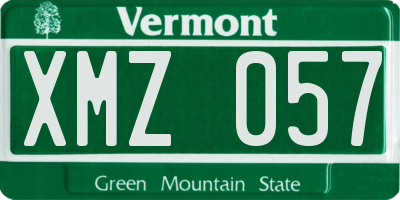 VT license plate XMZ057