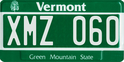 VT license plate XMZ060