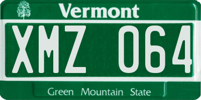 VT license plate XMZ064