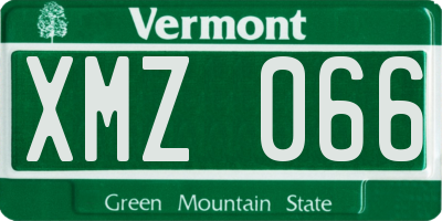 VT license plate XMZ066