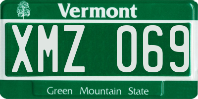 VT license plate XMZ069