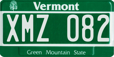 VT license plate XMZ082