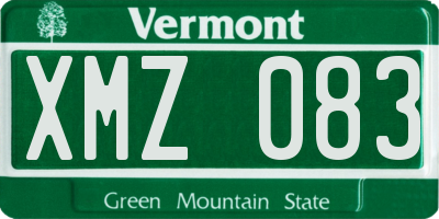 VT license plate XMZ083
