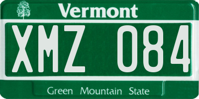 VT license plate XMZ084