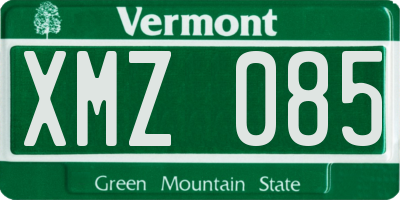 VT license plate XMZ085
