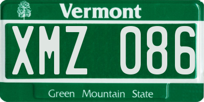 VT license plate XMZ086