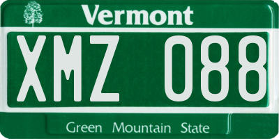 VT license plate XMZ088