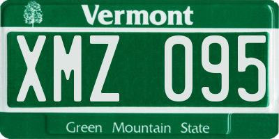 VT license plate XMZ095