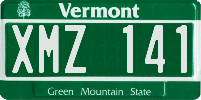 VT license plate XMZ141
