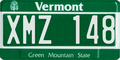 VT license plate XMZ148