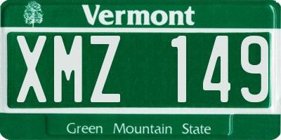 VT license plate XMZ149