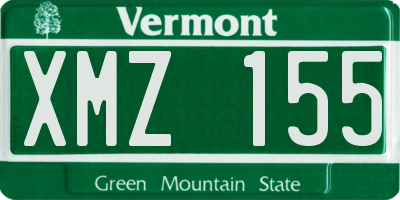 VT license plate XMZ155