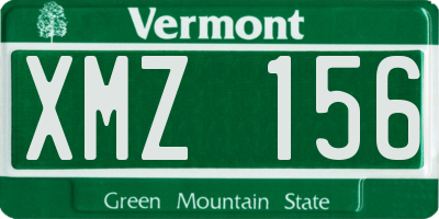 VT license plate XMZ156