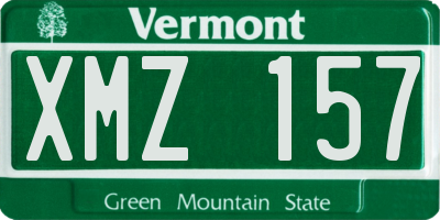 VT license plate XMZ157