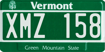 VT license plate XMZ158